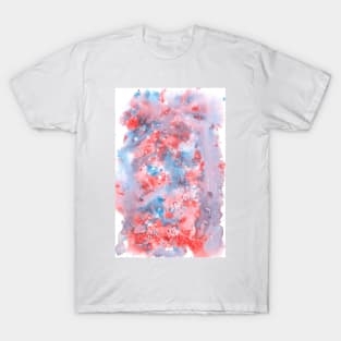 light pink and blue watercolour swirl T-Shirt